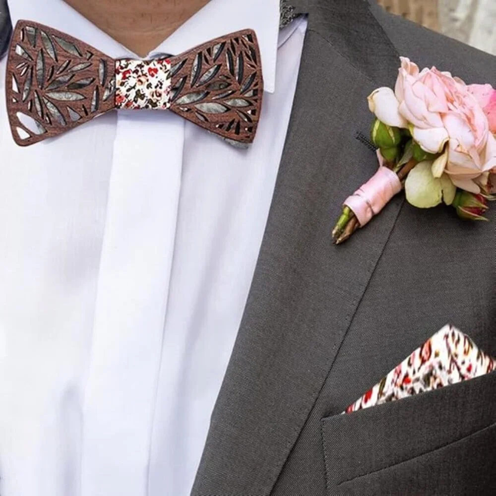 Wooden Men's Bow Tie